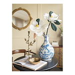 Ваза с мотивами цветущего сада с попугаями Blue Vase Inspired by Nature варинант исполнения - 5 | Loft Concept в Костроме