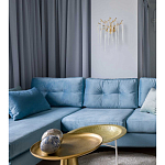 Бра золотого цвета с разветвленными ветвями и длинными прозрачными подвесками в форме стеклянных сосулек Droplet Chandelier варинант исполнения - 7 | Loft Concept в Костроме