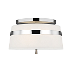 Потолочный светильник с белым тканевым абажуром Generation Lighting варинант исполнения - 1 | Loft Concept в Костроме