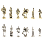 Шахматы в ларце из натуральных камней Долерит Малахит Мрамор Decorative Thematic Chess Русь варинант исполнения - 8 | Loft Concept в Костроме