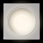 Встраиваемый спот светодиодный квадаратный белого цвета с круглым углублением Ombra Lux  варинант исполнения - 3 | Loft Concept в Костроме