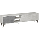 ТВ-тумба с 3-мя дверцами и полками Grey Albe TV Stand варинант исполнения - 1 | Loft Concept в Костроме