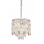 Люстра круглая с хрустальными подвесками на серебряном каркасе Roul Crystal Light варинант исполнения - 10 | Loft Concept в Костроме