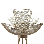 Торшер с трехъярусным плафоном из металлической сетки Light Floor Lamp Made of Metal Mesh варинант исполнения - 2 | Loft Concept в Костроме