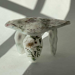 Журнальный стол из эпоксидной смолы с цветами White Flowers Epoxy Resin Coffee Table варинант исполнения - 2 | Loft Concept в Костроме