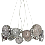 Люстра с плафонами из дымчатого стекла Glass Peonies варинант исполнения - 1 | Loft Concept в Костроме