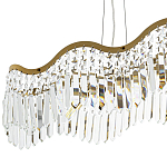 Линейная люстра с подвесками из хрусталя Ludivine Linear Chandelier варинант исполнения - 2 | Loft Concept в Костроме
