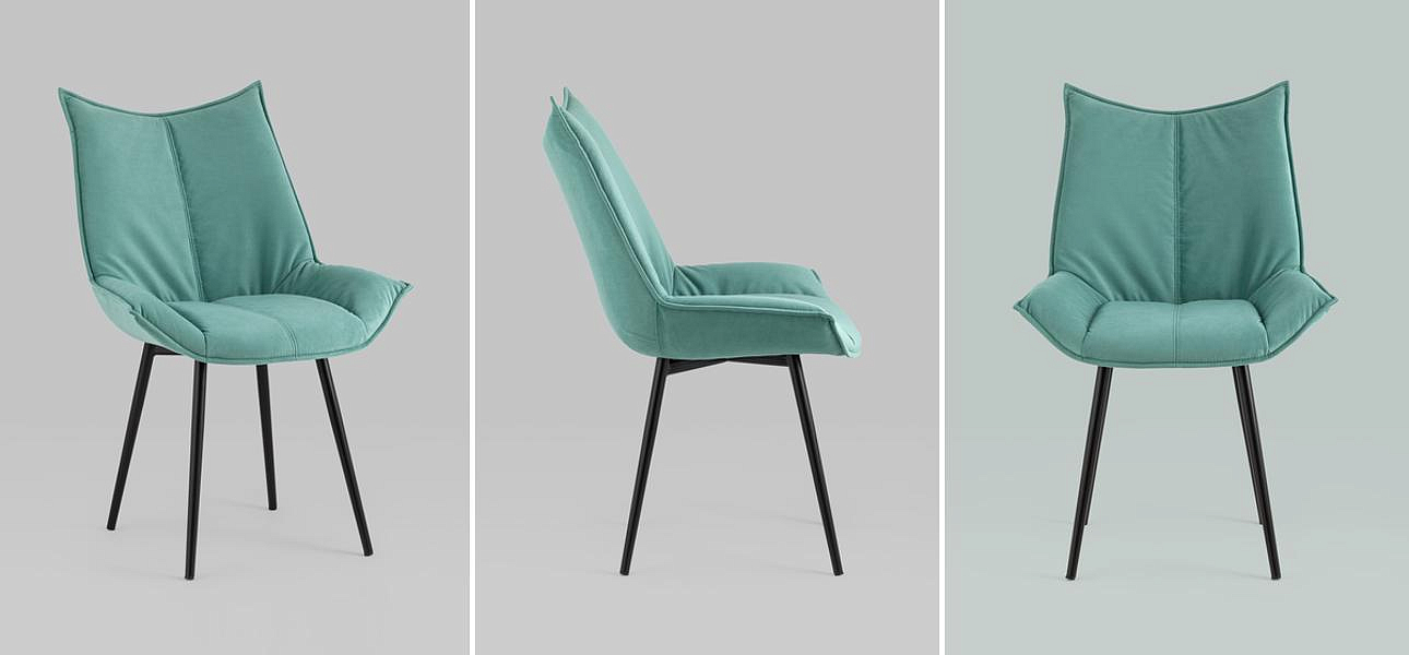 Стул Oslo Chair Велюр Мятный Цвет Стул Oslo Chair Велюр Мятный Цвет - Loft-Concept в Костроме