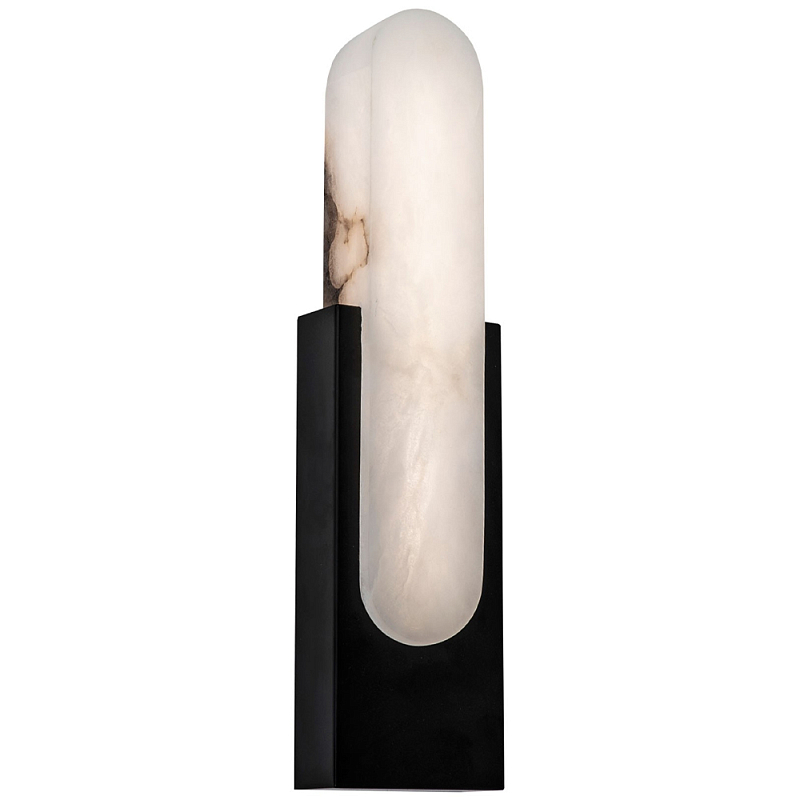 Бра MIRCA светильник с имитацией камня Stone Black Wall Lamp Белый Мрамор Bianco Черный в Костроме | Loft Concept 