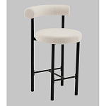 Стул полубарный Floreo букле молочный варинант исполнения - 1 | Loft Concept в Костроме