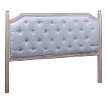 Изголовье кровати серое с мягкой обивкой из рогожки Emma Headboard варинант исполнения - 1 | Loft Concept в Костроме