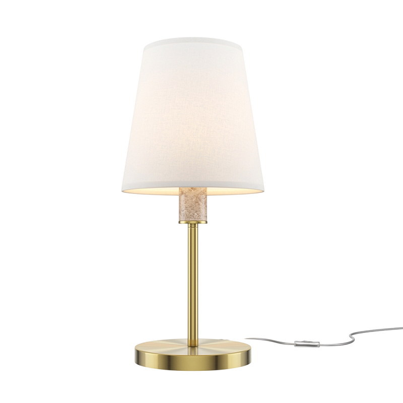 Настольный светильник Lira Е27 Латунь Белый Серый в Костроме | Loft Concept 