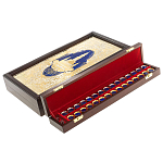 Нарды настольные из натурального камня лазурит и долерит Backgammon from Stone варинант исполнения - 5 | Loft Concept в Костроме