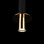 Подвесной светильник с узким цилиндрическим плафоном и золотым металлическим декором Concrete Pipe варинант исполнения - 7 | Loft Concept в Костроме