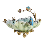 Чаша в виде листка лотоса с птицами Eden Garden варинант исполнения - 3 | Loft Concept в Костроме