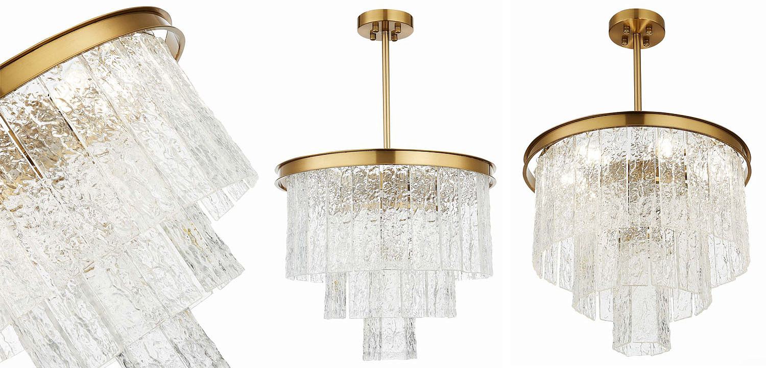 Люстра Renea Textured Glass Chandelier Brass Люстра Renea Textured Glass Chandelier Brass - Loft-Concept в Костроме