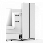 Двухдверный шкаф белого цвета Strict Lines варинант исполнения - 5 | Loft Concept в Костроме