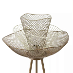 Торшер с трехъярусным плафоном из металлической сетки Light Floor Lamp Made of Metal Mesh варинант исполнения - 1 | Loft Concept в Костроме