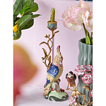 Подсвечник в образе попугая из фарфора с бронзовыми элементами Eden Garden варинант исполнения - 3 | Loft Concept в Костроме