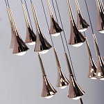 Люстра светодиодная с акриловыми конусообразными плафономи розовое золото Astra 60   варинант исполнения - 4 | Loft Concept в Костроме