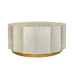 Стол кофейный с отделкой раковинами устриц Coastal Charm варинант исполнения - 1 | Loft Concept в Костроме