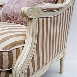 Кресло в полоску в стиле прованс Modeste Provence Armchair варинант исполнения - 3 | Loft Concept в Костроме