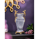 Ваза прозрачная с бронзовыми ручками в виде ангелов Eden Garden варинант исполнения - 2 | Loft Concept в Костроме