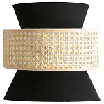 Бра с плетеным декором из ротанга Bonnie Wicker Black Wall Lamp варинант исполнения - 1 | Loft Concept в Костроме