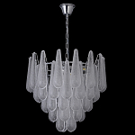 Люстра с подвесками из рифленного стекла в форме капель Textured Glass Chandelier варинант исполнения - 15 | Loft Concept в Костроме