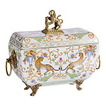 Шкатулка с фигуркой льва на крышке Eden Garden варинант исполнения - 1 | Loft Concept в Костроме