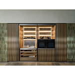 Кухонный гарнитур из дерева и камня с раздвижными дверцами OPERATING COLUMN 2.0 Dada Engenereed Kitchen варинант исполнения - 3 | Loft Concept в Костроме