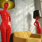 Лампа MANNEQUIN LAMP с абажуром созерцание силуэта варинант исполнения - 7 | Loft Concept в Костроме
