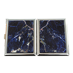 Портсигар на 10 сигарет с газовой зажигалкой из натурального камня Содалит Stone Cigarettes Cases варинант исполнения - 4 | Loft Concept в Костроме