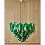 Люстра из стеклянных зеленых лепестков Petalled Illuminator варинант исполнения - 4 | Loft Concept в Костроме