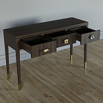 Дизайнерский Письменный стол Elsa Dreams Walnut с тремя ящиками варинант исполнения - 4 | Loft Concept в Костроме