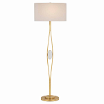 Торшер золотой c декоративной мраморной вставкой на каркасе Kernel варинант исполнения - 1 | Loft Concept в Костроме