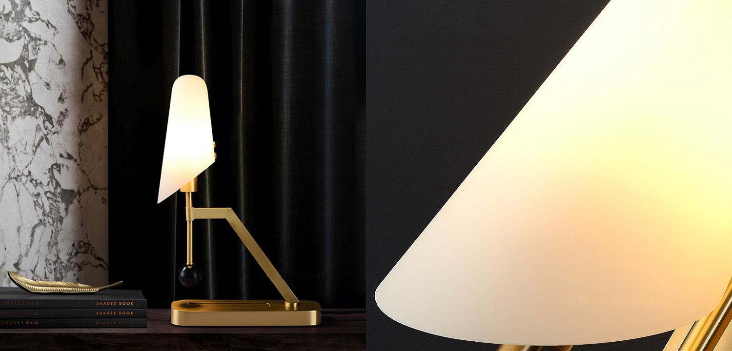 Настольная лампа Gold table lamp with stone Настольная лампа Gold table lamp with stone - Loft-Concept в Костроме
