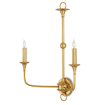 Бра настенное золотого цвета в форме подсвечника Graceful Smoothness варинант исполнения - 2 | Loft Concept в Костроме