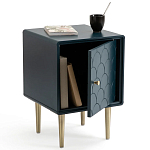 Тумба с одной дверцей Scale Ornament Blue Nightstand варинант исполнения - 3 | Loft Concept в Костроме