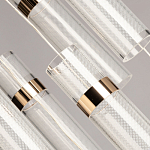 Люстра каскадная с прозрачными цилиндрическими плафонами Jenae Glass Tube Lighting варинант исполнения - 9 | Loft Concept в Костроме