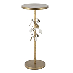 Столик золотистый с цветочной композицией на основании Forest Fairy Tale варинант исполнения - 1 | Loft Concept в Костроме