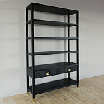 Стеллаж с двумя ящиками Elsa Dreams Black варинант исполнения - 1 | Loft Concept в Костроме