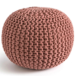 Круглый вязаный пуф Pink Knitted Ball Pouf варинант исполнения - 1 | Loft Concept в Костроме