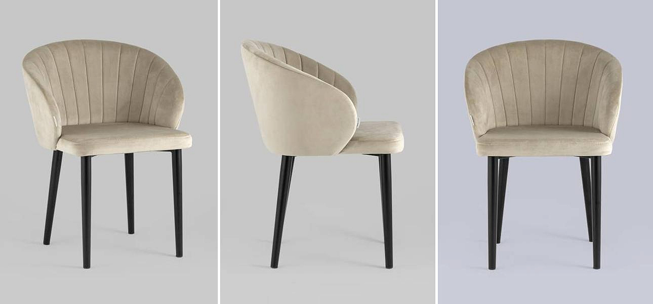 Стул Balsari Chair Кремовый Велюр Стул Balsari Chair Кремовый Велюр - Loft-Concept в Костроме