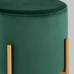 Зеленый пуф на золотистых ножках SANJAY варинант исполнения - 3 | Loft Concept в Костроме