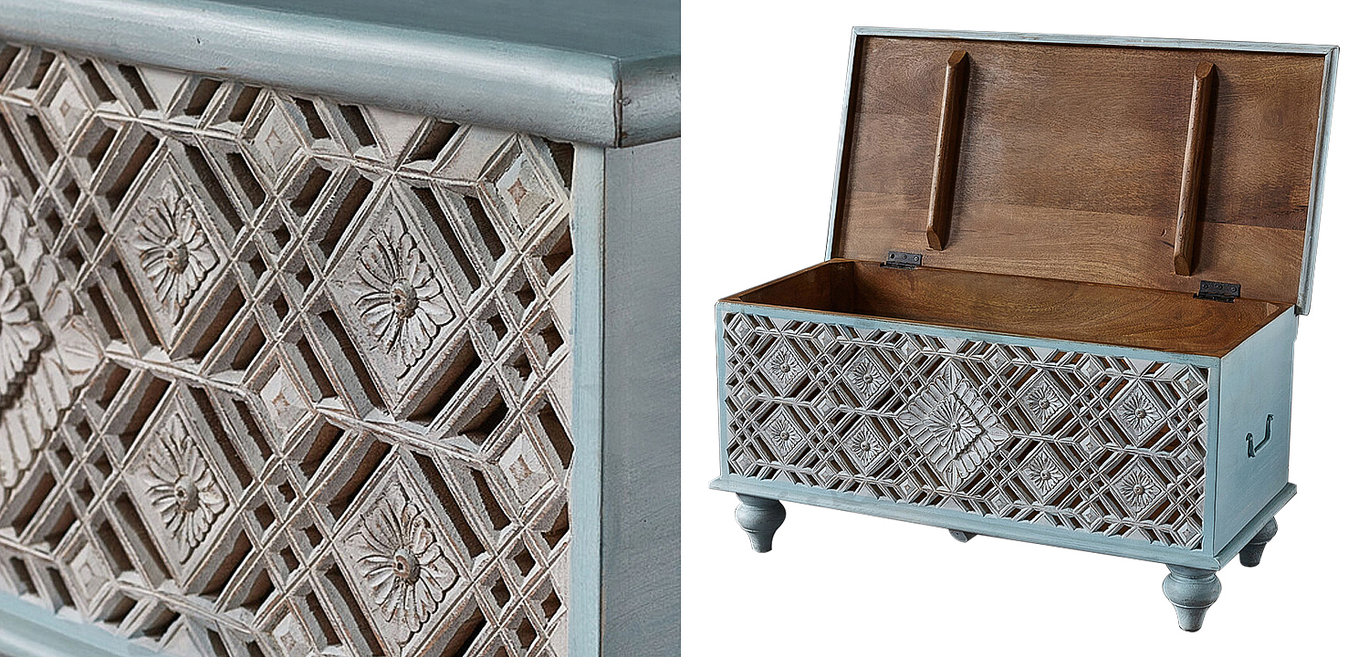 Сундук резной Vimal Carved Wood Chest Сундук резной Vimal Carved Wood Chest - Loft-Concept в Костроме