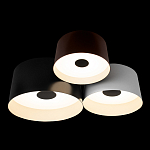 Потолочный светильник с 3-мя цилиндрическими абажурами черного белого и коричневого цвета Urban Dome варинант исполнения - 2 | Loft Concept в Костроме