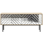 Длинная тумба с зеркальным декором Serena варинант исполнения - 13 | Loft Concept в Костроме