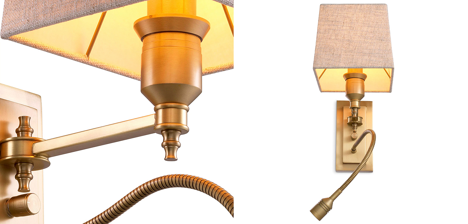 Бра Eichholtz Wall Lamp Ellington Brass Бра Eichholtz Wall Lamp Ellington Brass - Loft-Concept в Костроме