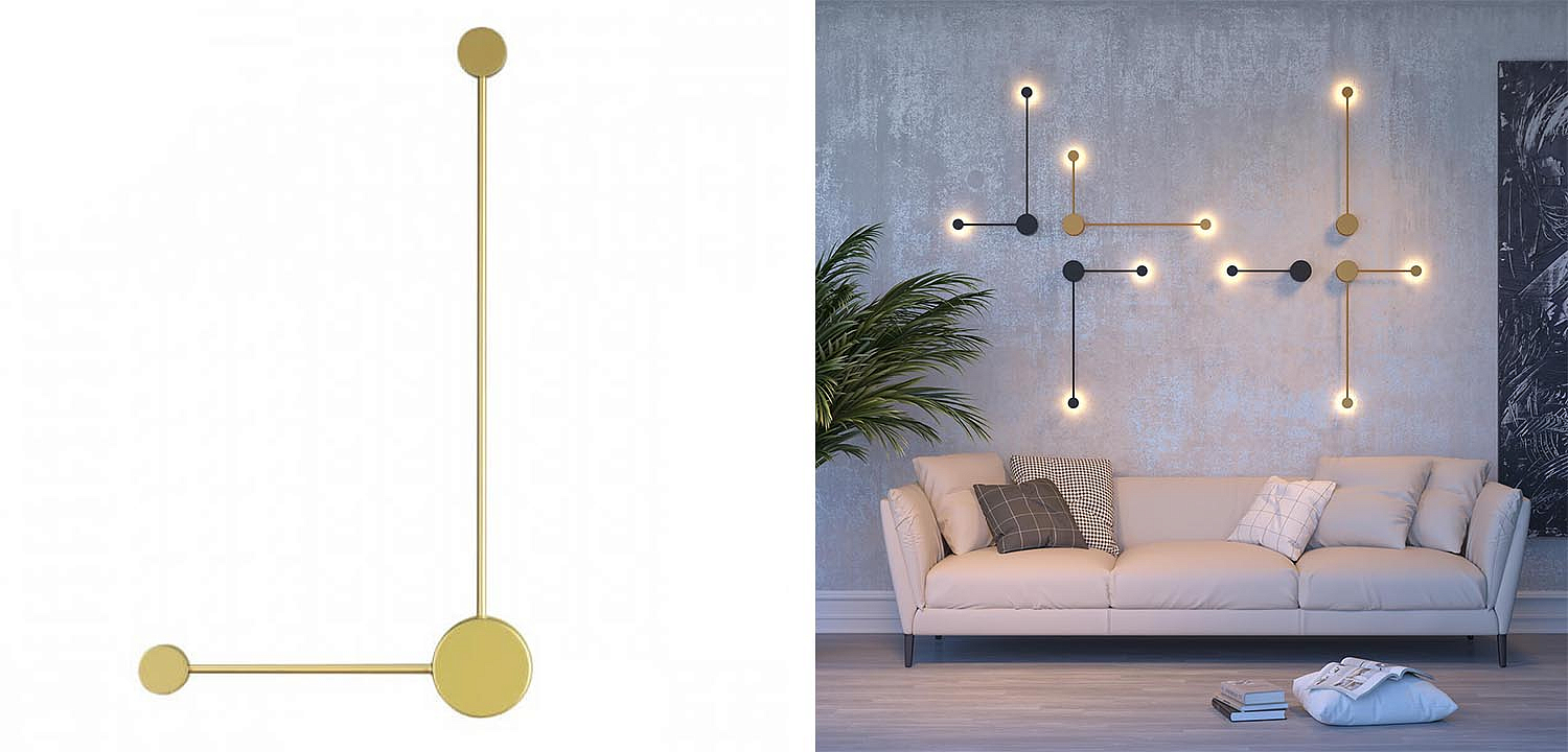Бра Pin Wall Light Gold Angle Бра Pin Wall Light Gold Angle - Loft-Concept в Костроме